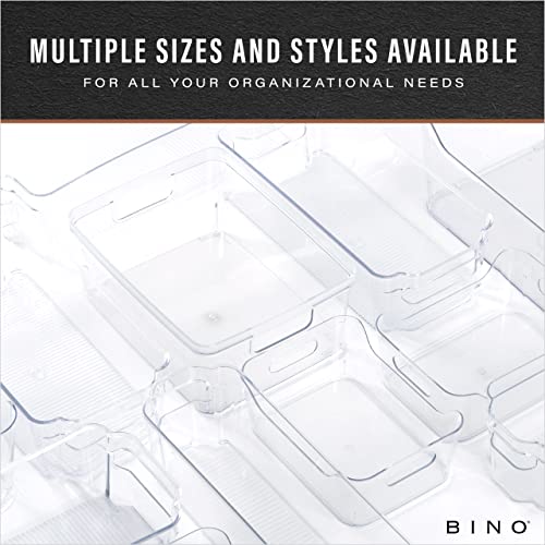 BINO | Plastic Organizer Bins, Large - 2 Pack | The SOHO Collection | Multi-Use Organizer Bins | Pantry Organizer & Freezer Organizer Bins | Plastic Storage Containers | Bins for Home & Kitchen Org