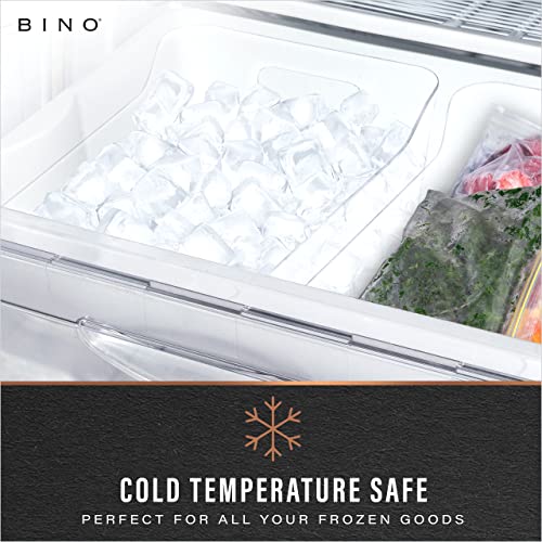 BINO | Plastic Organizer Bins, Large - 2 Pack | The SOHO Collection | Multi-Use Organizer Bins | Pantry Organizer & Freezer Organizer Bins | Plastic Storage Containers | Bins for Home & Kitchen Org