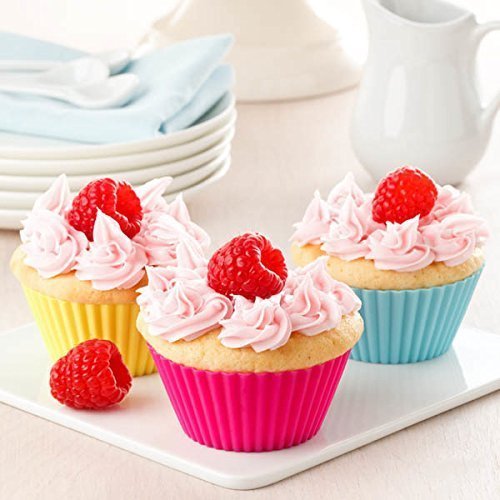 Silicone Cupcake Muffin Baking Cups Liners 36 Pack Reusable Non-Stick Cake Molds Sets