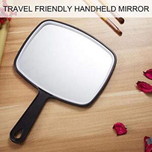 OMIRO Hand Mirror, Black Handheld Mirror with Handle, 6.3" W x 9.6" L