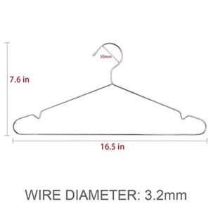 TIMMY Wire Hangers 40 Pack Stainless Steel Strong Metal Coat Hanger Clothes 16.5 Inch