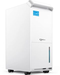 vellgoo 4,500 sq.ft energy star dehumidifier for basement with drain hose, 52 pint drytank dehumidifiers for home large room, intelligent humidity control