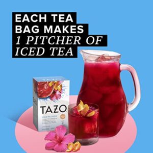 TAZO Tea Bags, Herbal Tea Iced Tea Bags, Iced Passion, Caffeine-Free, Makes 6 Pitchers (Pack of 4)