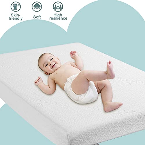 Hygge Hush Pack n Play Mattresses, Pack and Play Mattress Pad, Playard Mattress Memory Foam, Portable Toddlers Mattress Firmness Featuring Soft Removable Washable Outer Cover(38"x26"x3")