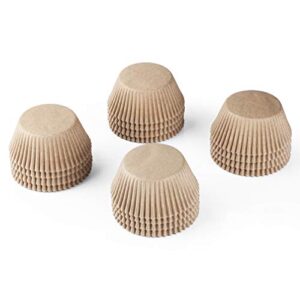 Caperci Standard Natural Cupcake Liners 500 Count, No Smell, Food Grade & Grease-Proof Baking Cups Paper