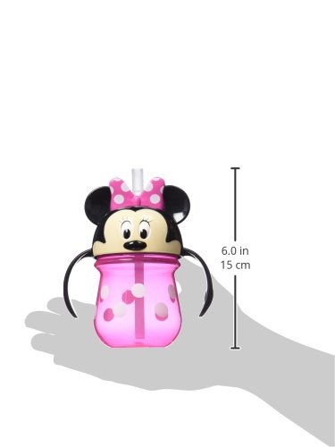 The First Years Minnie Mouse Straw Cup: Toddler trainer cup with soft-tip straw and easy-grasp handles