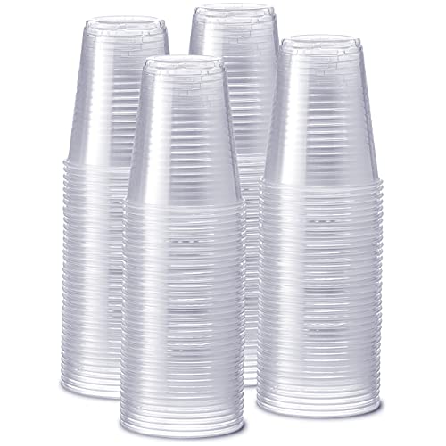 [240 Count - 12 oz.] Clear Disposable Plastic Cups - Cold Party Drinking Cups