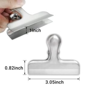 6 Pack Bag Clips, Stainless Steel Chip Clip, Chip Clips Bag Clips Food Clips, Bag Clips for Food, Heavy Duty Air Tight Seal Kitchen Clips Snack Clips Food Bag Clamp Clips