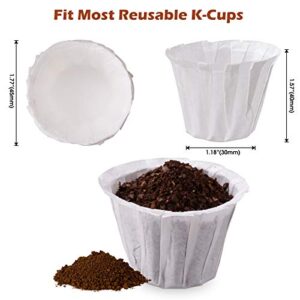 Disposable Paper Coffee Filters, Keurig K Cup Paper Filters for Keurig Single Brewer Reusable Cups, K-cup Coffee Pods, Fits All Brands Reusable K Cups (300)