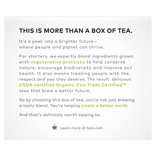TAZO Tea Bags, Green Tea, Regenerative Organic Zen Tea, 36 Tea Bags (Pack of 4)