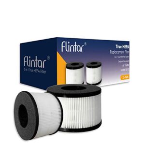 Flintar BS-03 H13 True HEPA Replacement Filter, Compatible with PARTU and SLEVOO BS-03 HEPA Air Purifier, 2-Pack