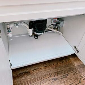 VANCE Trimmable Under Sink Tray for 36 in. Base Cabinet | Protects Cabinets from Leaks and Spills | Adjustable Spill Guard for Kitchen and Bathroom Sinks