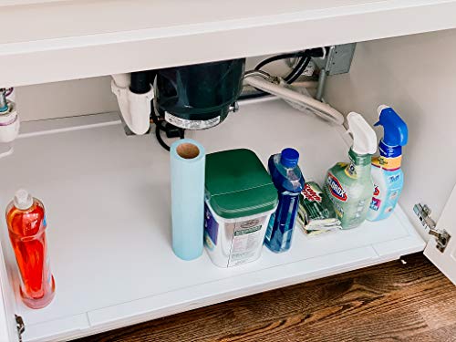 VANCE Trimmable Under Sink Tray for 36 in. Base Cabinet | Protects Cabinets from Leaks and Spills | Adjustable Spill Guard for Kitchen and Bathroom Sinks