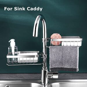 Faucet Sponge Holder for Kitchen Sink, ZeJlo Faucet Rack for Kitchen Sink and Shower Caddy, Premium SUS304 Stainless Steel Detachable Hanging Faucet Drain Rack for Soap Sponge Brush Scrubber