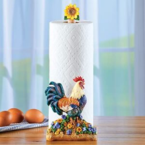 Collections Etc Rooster Country Charm Standard Paper Towel Holder