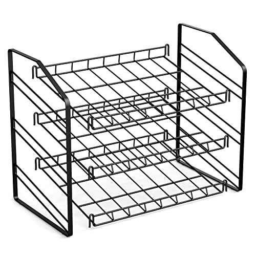 CANYAVE Can Orgaziner for Pantry, Can Organizer Can Storage Dispenser Rack for Pantry, Cabinet, Kitchen 3-Tier (Black)