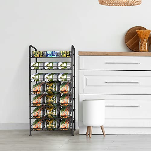 Vrisa Can Organizer for Pantry 7-tier Can Rack Organizer Can Storage Dispenser Rack Holds up to 84 Cans for Canned Food Kitchen Cabinet or Pantry Shelf