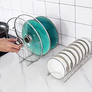 mingfanity small dish drainer,stainless steel bowl drying rack for kitchen counter organizer storage, storage shelf, chrome