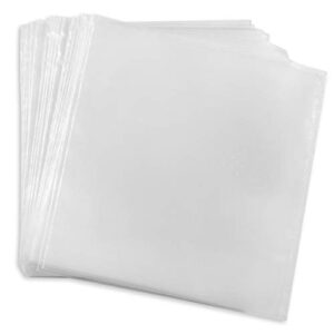 Collector Essentials 100 Clear LP Outer Sleeves - USA Made (3mil Thick) Preserve Your Single, Double and Gatefold Vinyl Album Covers in Our Polyethylene 12 5/8 x 12 5/8" High Clarity Brand Poly Bags.
