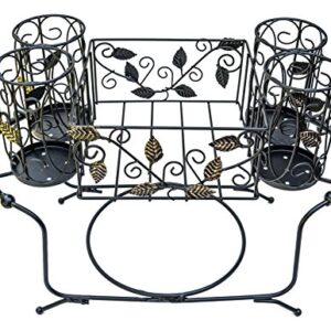 Maypes Utensil Caddy - Silverware Caddy or Napkin, Cutlery and Plate Holder - The Ideal 2-Piece Portable Outdoor Kitchen Accessories Buffet Organizer for Picnics, Camping, Barbecue, Parties and Events
