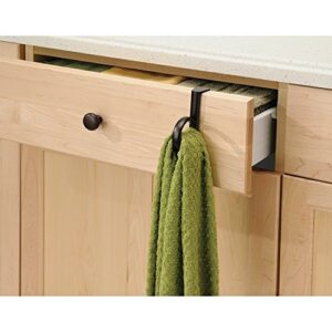 iDesign Axis Steel Over-the-Cabinet Towel Holder Loop - 3.2" x 1" x 3.7", Bronze