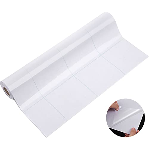 Geyee 13.8 x 256 Inch Clear Wall Protector Contact Paper Removable Adhesive Oil Proof Waterproof Sticker Transparent Plastic Heat Resistant Anti Scratch Wallpaper for Home Kitchen Bathroom