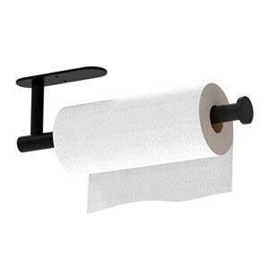 paper towel holder under cabinet, kitchen paper towel holder wall mount, self adhesive paper towel roll holder sus304 stainless steel paper towel bar paper towel rack – black
