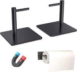 magnetic paper towel holder, thipoten strong magnetic hooks/rack for kitchen, work benches, storage closets, grill, garage (black)