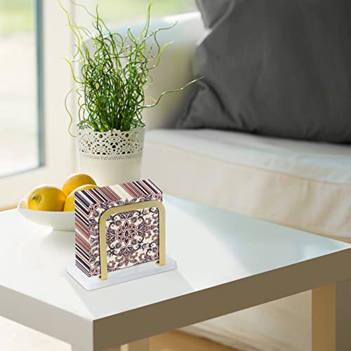 Winmien Napkin Holder, Paper Towel Dispenser with Marble Base for Kitchen Countertops.（Gold）