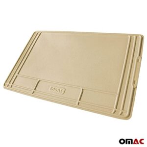 OMAC Under The Sink Mat, Trimmable, Waterproof, Raised Edge Cabinet Liner Protector for Kitchen and Bathroom, 34.64 by 22.44 inches, Beige