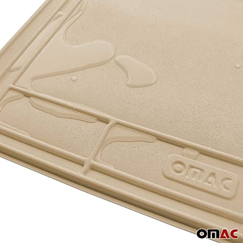 OMAC Under The Sink Mat, Trimmable, Waterproof, Raised Edge Cabinet Liner Protector for Kitchen and Bathroom, 34.64 by 22.44 inches, Beige