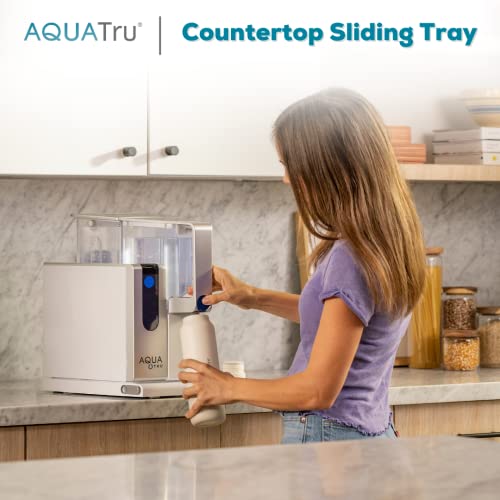 AquaTru Countertop Sliding Tray for AquaTru Classic and Connect Water Purifiers - Saves Space by Sliding Under Cupboards