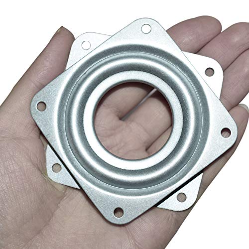 10Pack Lazy Susan Hardware, 3” Square Ball Bearing Swivel Plate, 120lbs Capacity 5/16” Thick Rotating Disc, Lazy Susan Turntable for Serving Trays, Kitchen Cabinet, Craft Project, Makeup Holder