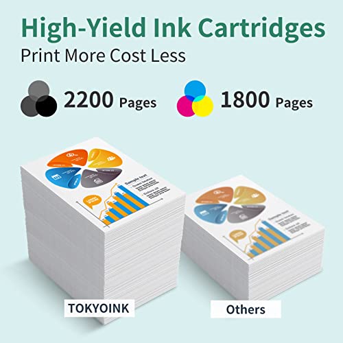 TOKYOINK Remanufactured 962XL Ink Cartridges Black and Color Combo Pack High Yield Replacement for HP 962XL 962 XL Work with HP Officejet Pro 9010 9018 9020 9015 9025 Printer Ink Cartridges (4 Pack)