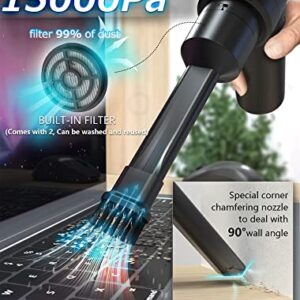 IGOKOTI Compressed Air Duster Reusable Electric Air Duster & Vacuum 2 in 1, Cordless Portable Rechargeable Compressed air, 98000 RPM Handheld Air Blower for Car, Electronics, Keyboard Cleaning