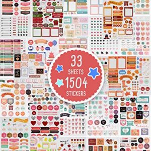 Aesthetic Planner Stickers - 1500+ Stunning Design Accessories Enhance and Simplify Your Planner, Journal, Calendar And Scrapbook