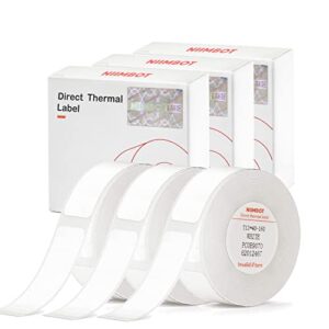 niimbot d11 label tape (480 pieces) adapted label print paper,office labeling tape replacement (white,0.47 x 1.57 inch)