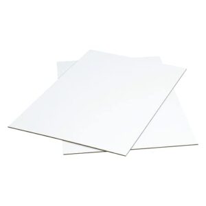 Corrugated Cardboard Sheets, 36" x 24", White, for Packing, Mailing, and Protecting Products from Forklift Damage, 5 Sheets