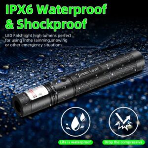 Long Range Green Laser Pointer High Power 10000 Feet, Rechargeable Green Laser Pointer High Power for Presentations Astronomy