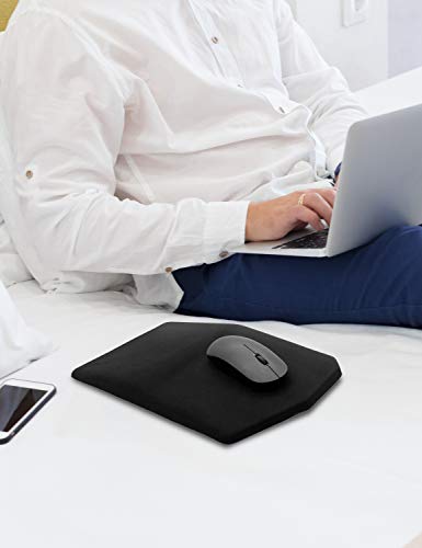 SOUNDANCE Ergonomic Mouse Pad with Wrist Rest Support, Thick Mousepad Relief Carpal Tunnel Pain, Entire Memory Foam with Non-Slip PU Gel Base for Computer Laptop Desktop Home Office, 14 x 8 Inch Black