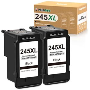 palmtree compatible 245xl ink cartridge 2 black combo pack replacement for canon pg 245 243 xl higher yield for pixma mx490 mx492 mg2922 mg2522 mg2520 mg2920 ts3100 ts3122 ts3300 tr4500 tr4520 printer