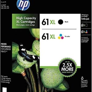 HP 61Xl High Yield Black and Tri-color Ink Cartridges Combo