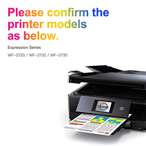 702XL 702 XL 702 Ink Cartridges - Uniwork Remanufactured Ink High Yield Replacement for Epson 702XL 702 702 XL T702XL use with Pro WF-3720 WF-3730 WF-3733 Printer (1 Black 1 Cyan 1 Magenta 1 Yellow)