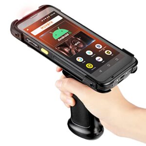 2023 Android Barcode Scanner with Pistol Grip, Android 11, Wi-Fi 6 MUNBYN Mobile Computer Handheld Rugged PDA 5.5" Data Terminal SE4710 Zebra Scanner Bluetooth GPS 1D/2D/QR Barcode Scanner Collector