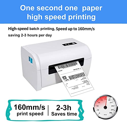 LIUYUNQI Thermal Label Printer for 4x6 Shipping Package Label Maker 160mm/s High Speed Thermal Sticker Printer Max.110mm Paper Width
