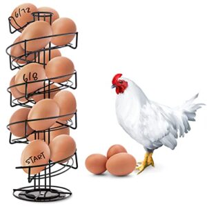 Egg Holder Countertop, Egg Baskets For Fresh Eggs, Egg Dispenser, Fresh Egg Holder Countertop - 3 Dozen Eggs - Non-Slip Base Countertop Egg Holder for Fresh Eggs