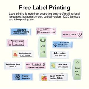 LIUYUNQI Label Maker Machine Mini Pocket Thermal Label Printer All in BT Connect DIY Date Journal Study Sticker