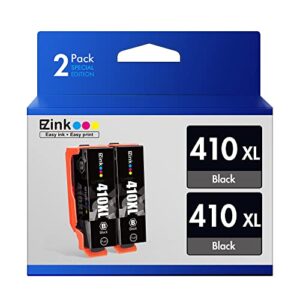 e-z ink (tm remanufactured ink cartridge replacement for epson 410xl 410 xl t410xl to use with expression xp-640 xp-830 xp-7100 xp-530 xp-630 xp-635 (2 black with the newest updated chip)