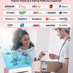 Pink Label Printer, Thermal Label Printer 4x6, Shipping Label Printer for Small Busines, Thermal Printer Compatible with Amazon, Ebay, Shopify, Etsy, UPS, FedEx, DHL, etc