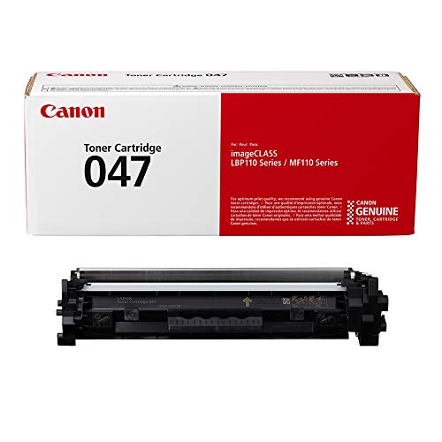 Canon Genuine Toner, Cartridge 047 Black (2164C001), 1 Pack, for Canon imageCLASS LBP113w, MF113w Laser Printer